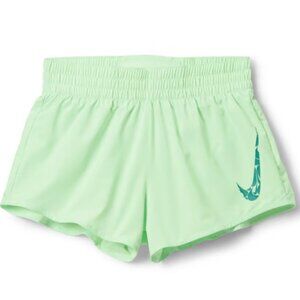 NWT Nike One Swoosh HBR Mid-Rise Brief-Lined Shorts Vapor Green/Obsidian XL